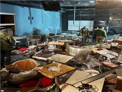 موقع الانفجار داخل المقهى في مدنية سانت بطرسبورج