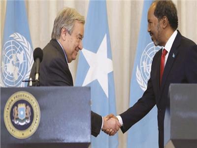 لقاء سابق لأمين عام الأمم المتحدة والرئيس الصومالى