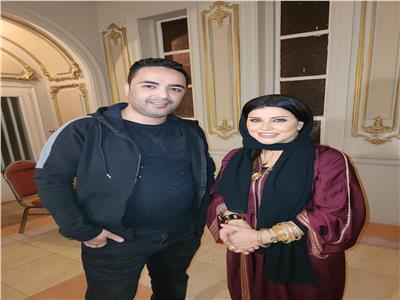جومانا مراد مع الصحفي أحمد السنوسي
