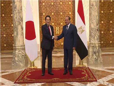 الرئيس عبد الفتاح السيسي و رئيس الوزراء الياباني فوميو كإيشيد