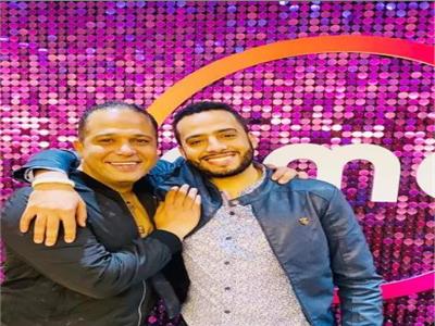  الفنان عصام السقا مع زميله الراحل مصطفى درويش