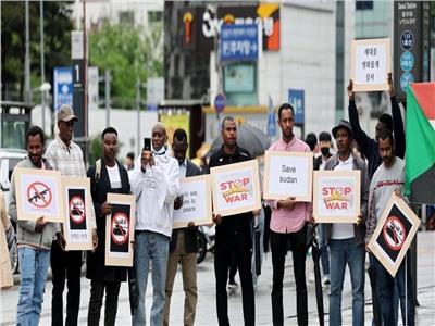سودانيين ينظمون وقفة احتجاجية بكوريا الجنوبية