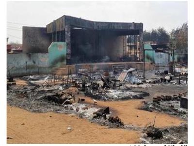 حرق مركز إيواء النازحين في مدرسة الإمام الكاظم بمدينة الجنينة بولاية غرب دارفور