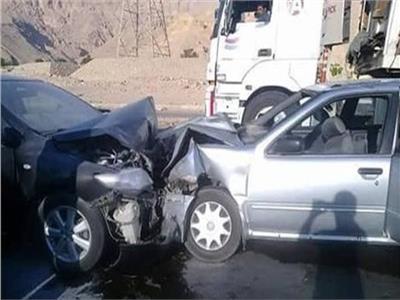 إصابة 6 أشخاص في حادث تصادم سيارة ملاكي بأخري بالمنيا 