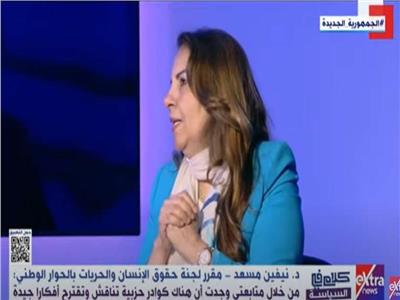 الدكتورة نيفين مسعد أستاذ العلوم السياسية بجامعة القاهرة مقررة لجنة حقوق الإنسان