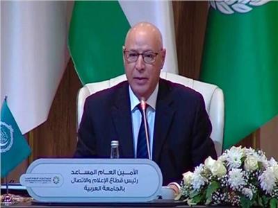 لسفير أحمد رشيد خطابي رئيس قطاع الاعلام والاتصال بجامعة الدول العربية