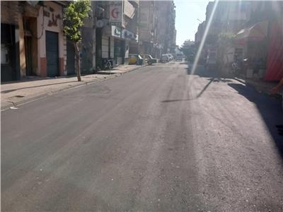 إنجاز 95% من رصف  شوارع رئيسية بحي الجمرك بالإسكندرية