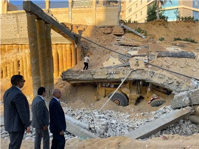 حادث انهيار سور مبنى مجمع النيابات الإدارية بالقاهرة الجديدة