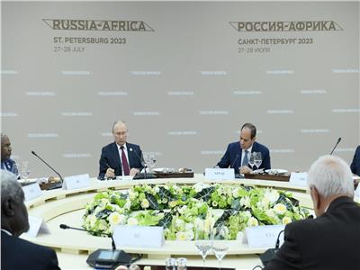 الرئيس السيسي يشارك في غداء عمل مع نظيره الروسي