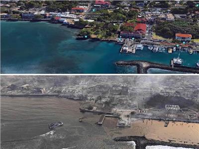  الدمار الناجم عن حرائق هاواي الأمريكية - صورة موضوعية