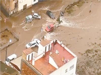 مياه الفيضانات تغمر شوارع في إسبانيا