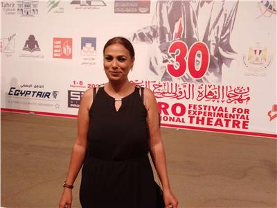 رباب ممتاز في حفل ختام مهرجان القاهرة الدولي للمسرح التجريبي
