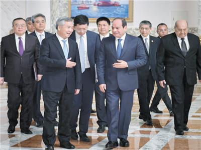 الرئيس السيسي خلال استقباله وفدًا صينيًا رفيع المستوى