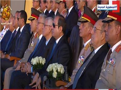  الرئيس عبد الفتاح السيسي خلال حفل تخرج دفعات جديدة من طلاب الأكاديمية العسكرية