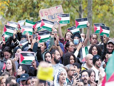  إحدى المظاهرات التى خرجت تأييداً للفلسطينيين