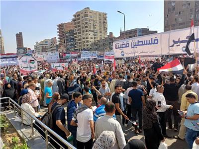 الآلاف من أهالي الشرقية يتظاهرون لدعم أهل غزة والتنديد بجرائم الاحتلال