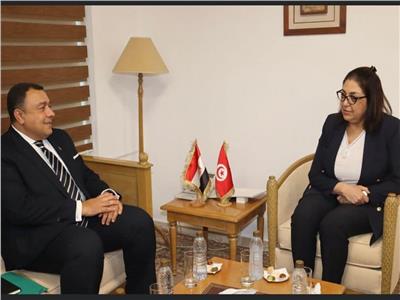 السفير المصري بتونس يلتقي بوزيرة التجارة التونسية