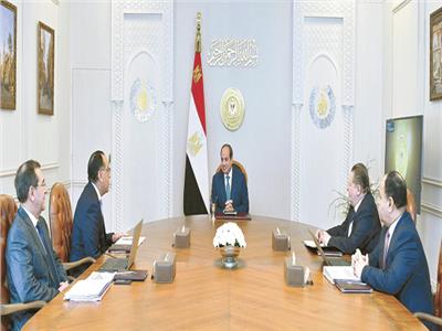 الرئيس عبدالفتاح السيسى خلال اجتماعه 