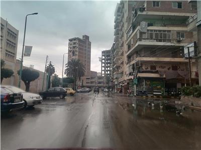 هطول الأمطار بمدينة طنطا بمحافظة الغربية