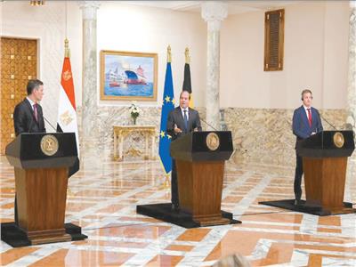 الرئيس السيسى: أقدر وأرحب بمواقف كل من رئيسى وزراء إسبانيا وبلجيكا تجاه الأوضاع فى غزة