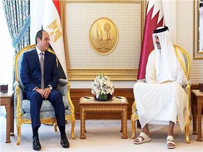 أمير قطر الشيخ تميم بن حمد آل ثاني و الرئيس عبدالفتاح السيسي