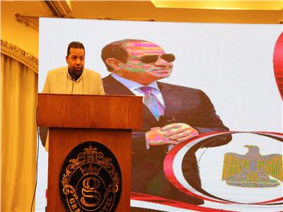 رجب هلال حميدة خلال مؤتمر الحركة الوطنية