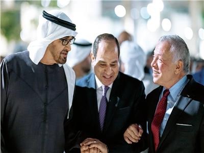 الرئيس السيسي والشيخ محمد بن زايد والملك عبد الله بن الحسين