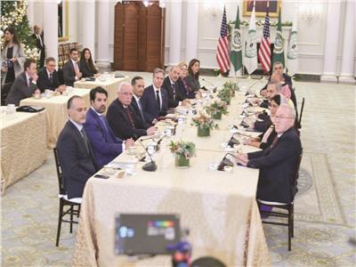 اللجنة الوزارية المكلفة من القمة العربية الإسلامية خلال اجتماعها مع بلينكن