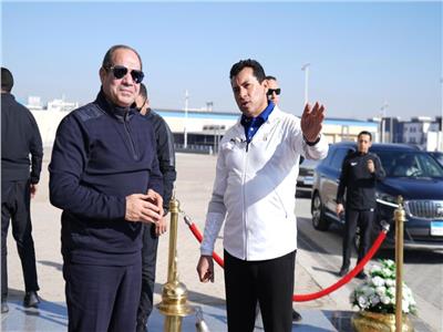 الرئيس السيسي يتفقد مدينة مصر الدولية للألعاب الأولمبية