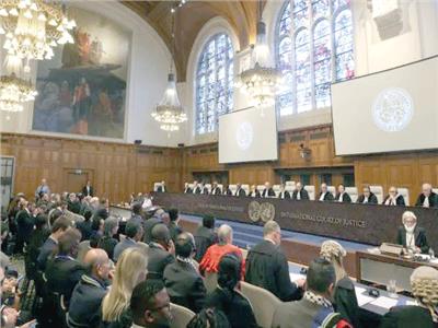 محكمة العدل الدولية خلال مناقشة دعوى جنوب إفريقيا ضد إسرائيل