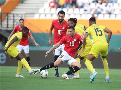 صورة من مباراة مصر وموزمبيق