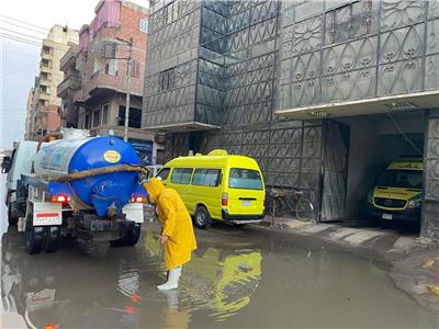 شفط المياه  الأمطار من شوارع محافظة المنوفية