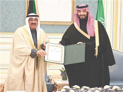 صورة من لقاء أمير الكويت وولي عهد السعودية