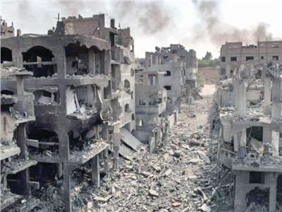 صورة تكشف عن حجم الدمار الذى أصاب قطاع غزة نتيجة العدوان الإسرائيلى