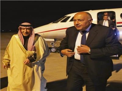 وزير الخارجية سامح شكري ونائب وزير الخارجية السعودي ‎وليد الخريجي