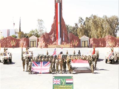 القوات المصرية والبريطانية المشاركة فى التدريب