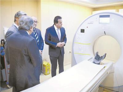 وزير الصحة يتفقد مستشفى إمبابة ووحدة الأشعة المقطعية متعددة الفحوصات