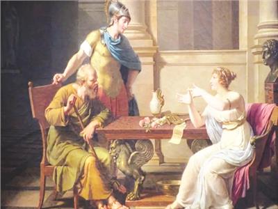 لوحة سقراط يحاور أسبازيا لنيكولا أنساو