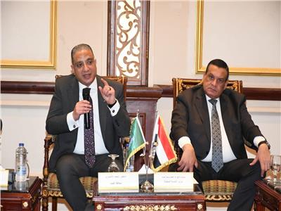 اللواء هشام آمنة وزير التنمية المحلية، والدكتور أحمد الأنصاري محافظ الفيوم