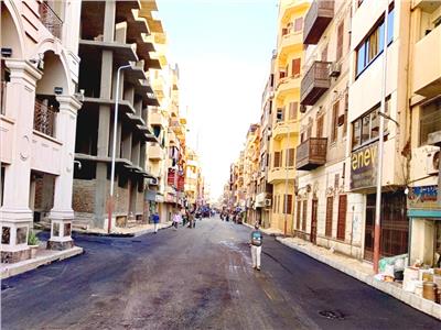 انتهاء أعمال رصف طرق وسط البلد بمدينة الأقصر