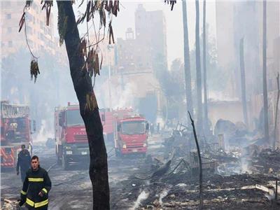 الحماية المدنية تسيطر على حريق استوديو الأهرام| صور
