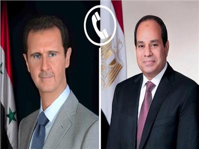 الرئيس السيسي ونظيره الرئيس السوري 