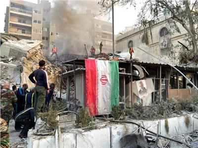 صورة أرشيفية للهجوم الإسرائيلى على القنصلية الإيرانية