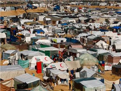 مخيمات  النازحين الفلسطينيين فى رفح