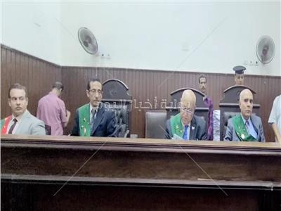 هيئة المحكمة برئاسة المستشار حسين فاضل عبد الحميد