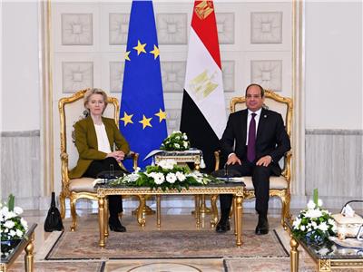 الرئيس عبد الفتاح السيسي وأورسولا فون دير لاين رئيسة المفوضية الأوروبية