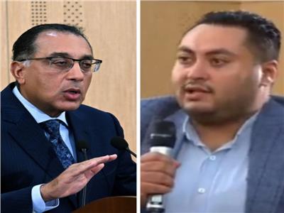 رئيس الوزراء د.مصطفى مدبولي ومحرر بوابة أخبار اليوم أحمد عيسى