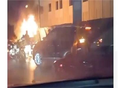 صورة موضوعية - حريق بسيارة