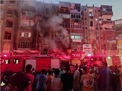 حريق شقة بالإسكندرية