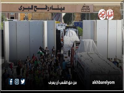 المساعدات الإنسانية تتدفق لقطاع غزة | إنفوجراف